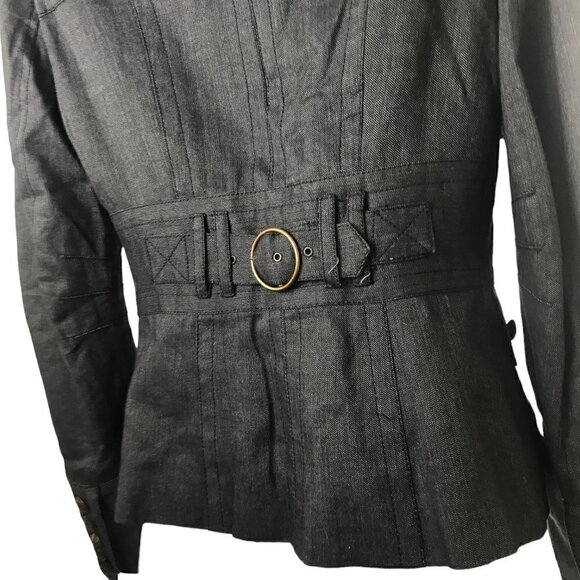 Alba Conde Women's Gray Lined Long Sleeve Tailored Short Blazer Jacket Size 38 - Picture 10 of 16